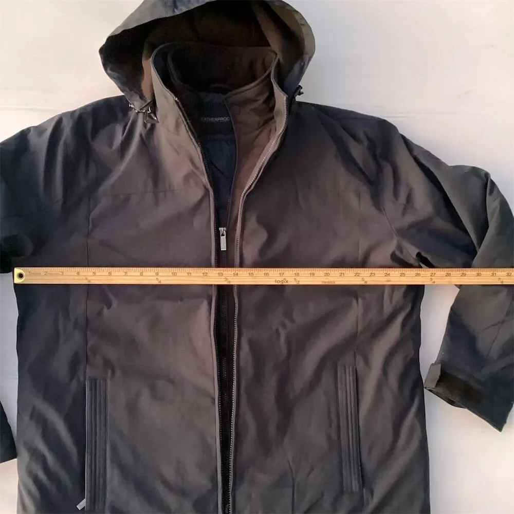 Weatherproof Men's Hooded Windbreaker Jacket Black XL Winter Casual‎